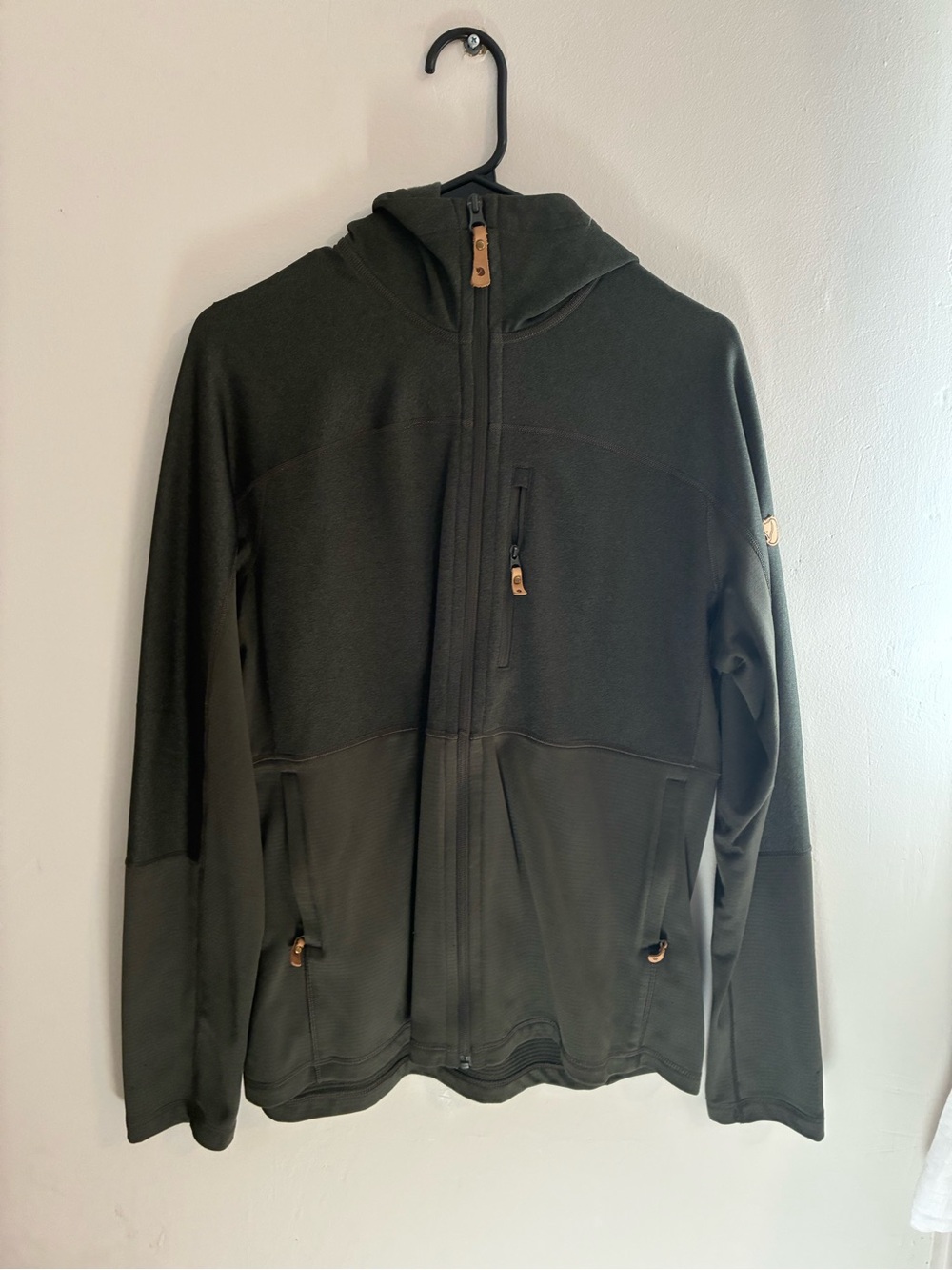 Fjallraven Womens Olive Green Lightweight Hooded Jacket